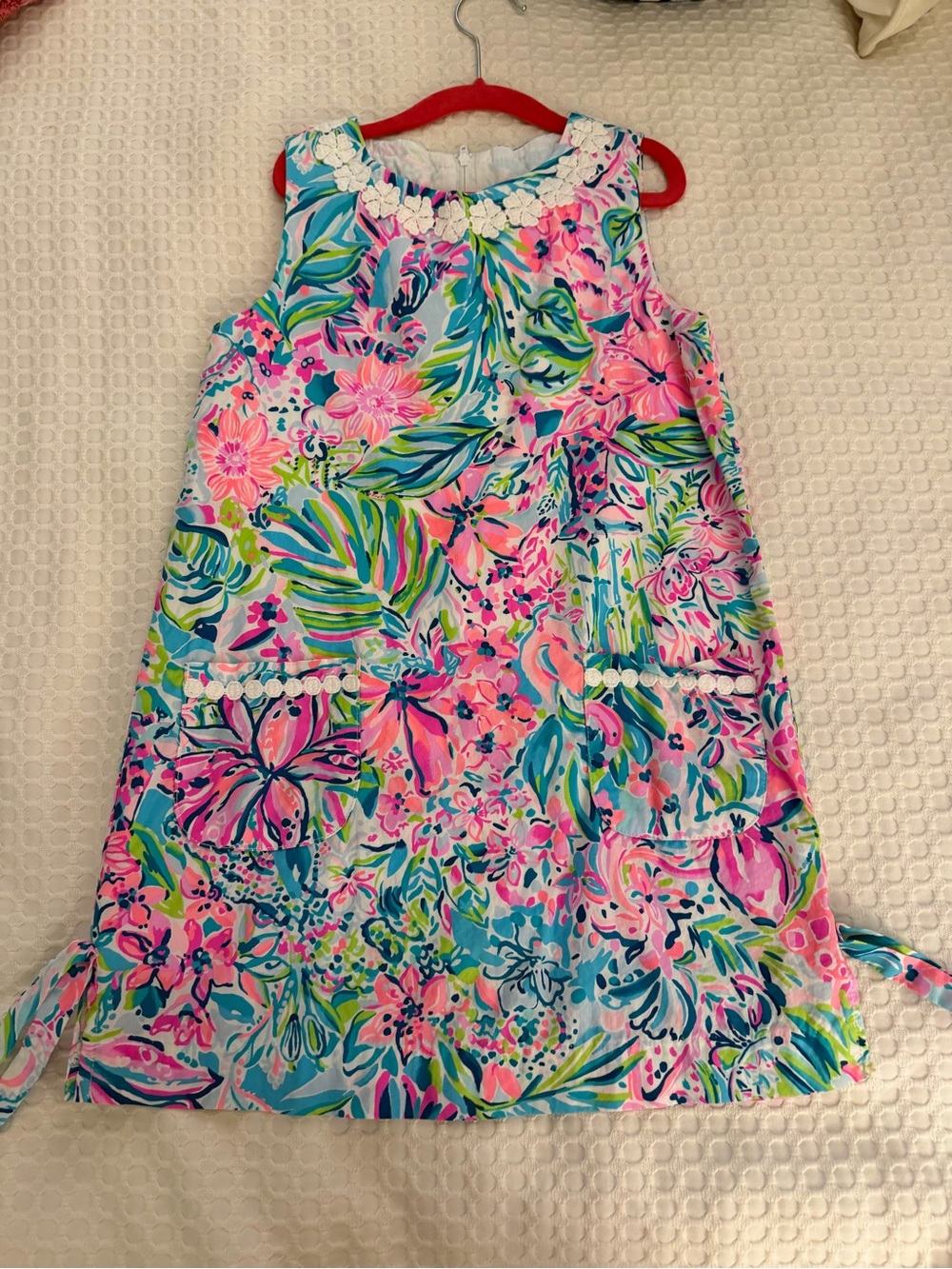 Lilly Pulitzer Pink Blue Green Floral Shift Dress